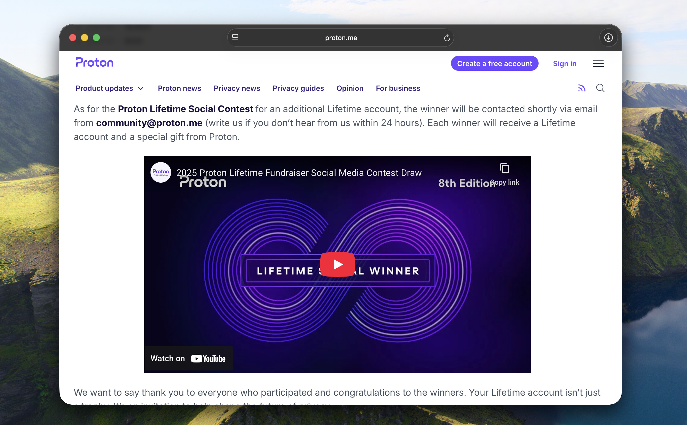 Proton, a great and very privacy aware organisation, uses youtube nocookie without understanding its implication.